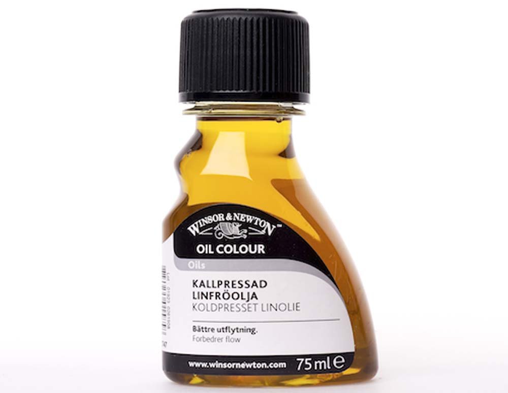 Koldpresset linolie W&N - 75 ml - Medium til oliemaling, Malermedium, Fernis og kunstner medier til kunstmaling