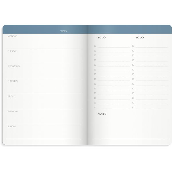 Week Planner undated - Blue Week Planner undated - Blue