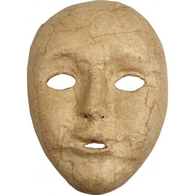 Hele pappmach-masker - 17,5 x 12,5 cm