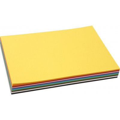 Kreativ kartong - blandede farger - A4 - 12x10 stk