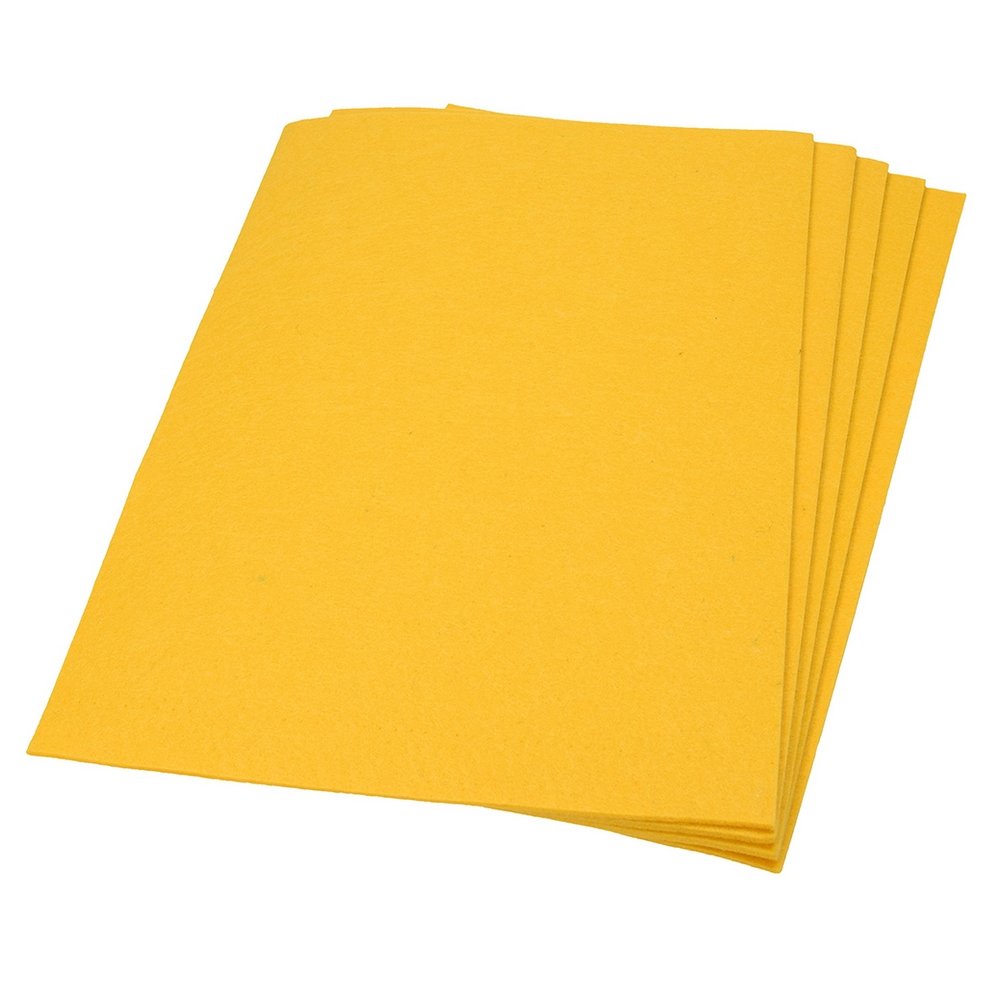 Filtark 30 x 45 cm x 3,0 mm - Gul 550 g/m² 100% Polyester - Hobbyfilt, Filt & filtark, Stof