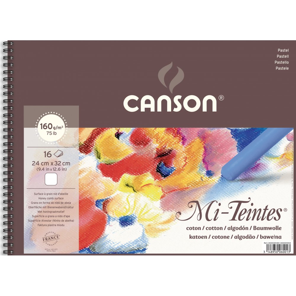 Canson Mi-Teintes 160 g Honey Comb - 24x32 cm - Pastelblok, Blok
