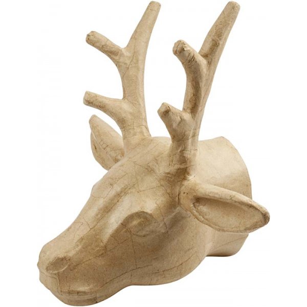Rådjurstrofé i papier-maché Rådjurstrofé i papier-maché