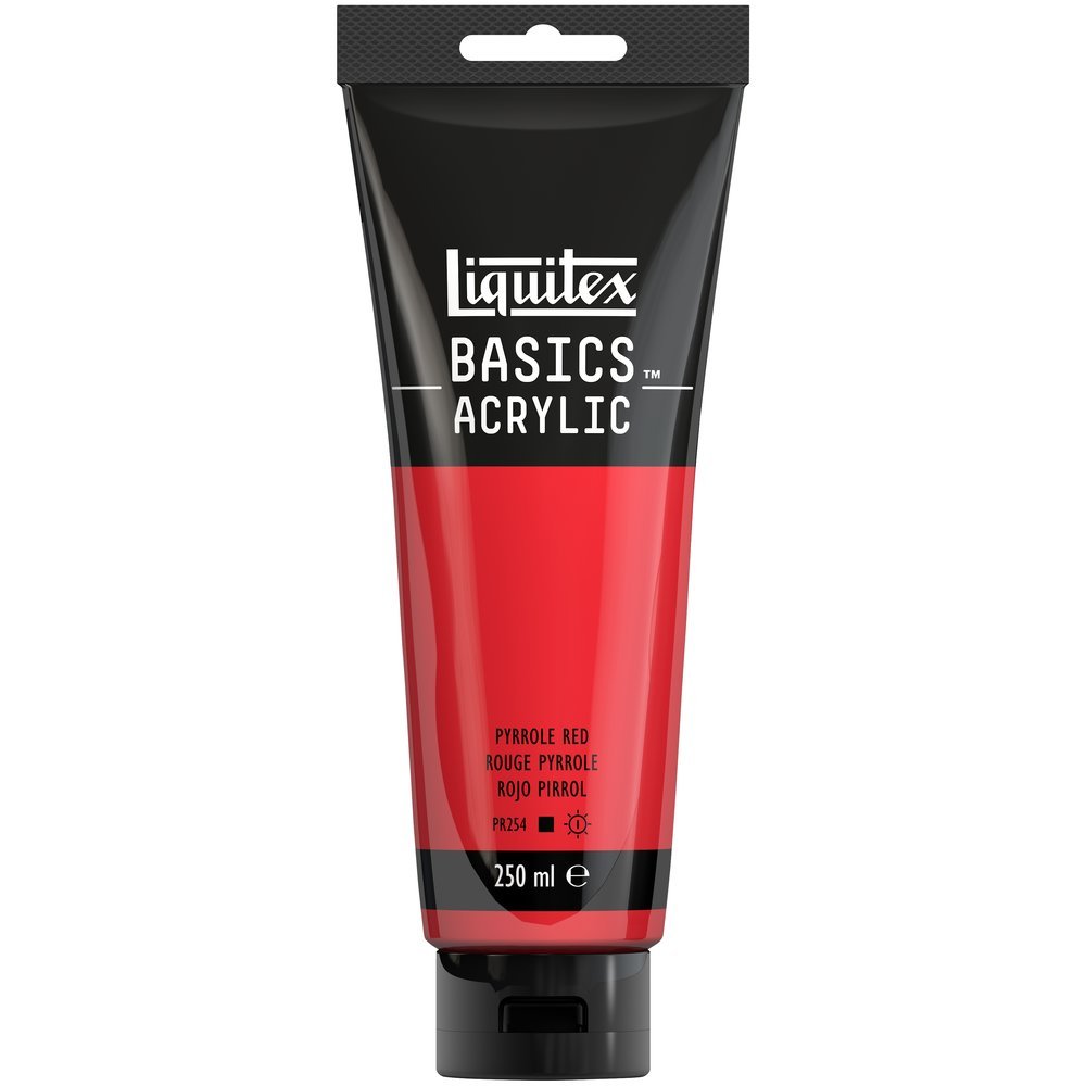 Akrylfärg - Liquitex Basics - 250ml - Pyrrole Red - Akrylfärger, Konstnärsfärger