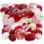 Glasp�rlor - mixade f�rger - nyckelpigor - l�v - hj�rtan - 60 g