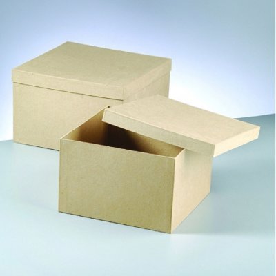 Box Jumbo sett 33x33x20,5 / 29x29x18,5cm - 2 deler firkantet