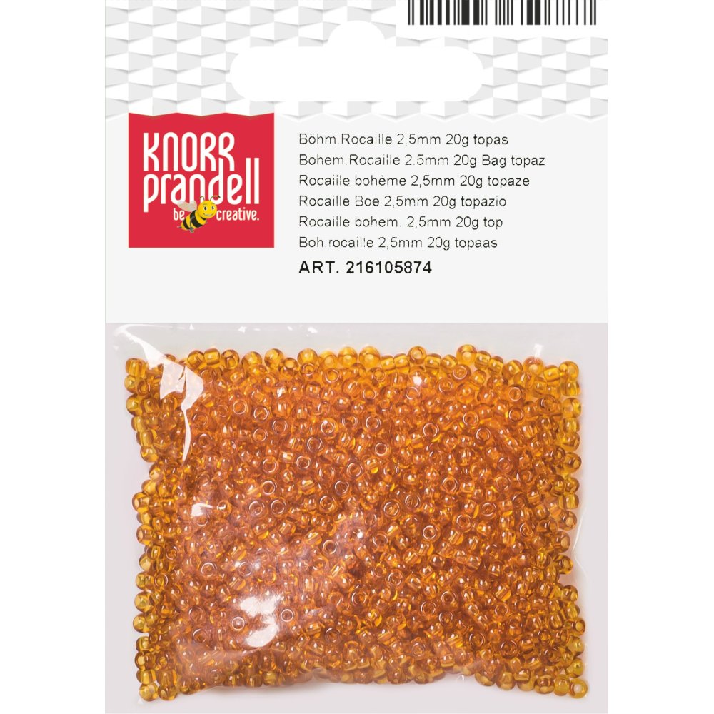 Rocailleperler 2,5 mm 20 g topas - Blandinger av rocailleperler, Rocaillesperlor, Håndverk