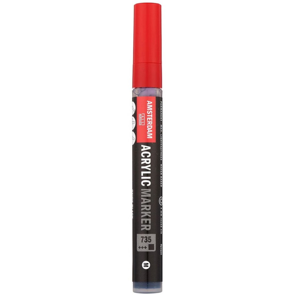 Amsterdam Markers 4 mm - Oxid Sort - Amsterdam Markers, Amsterdam, Markers, Penne, Penne, kridt & tusch