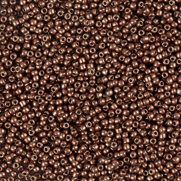 Rocaillepärlor matt frozen koppar 1,7 mm nr. 15/0 25 g Rocaillepärlor matt frozen koppar 1,7 mm nr. 15/0 25 g