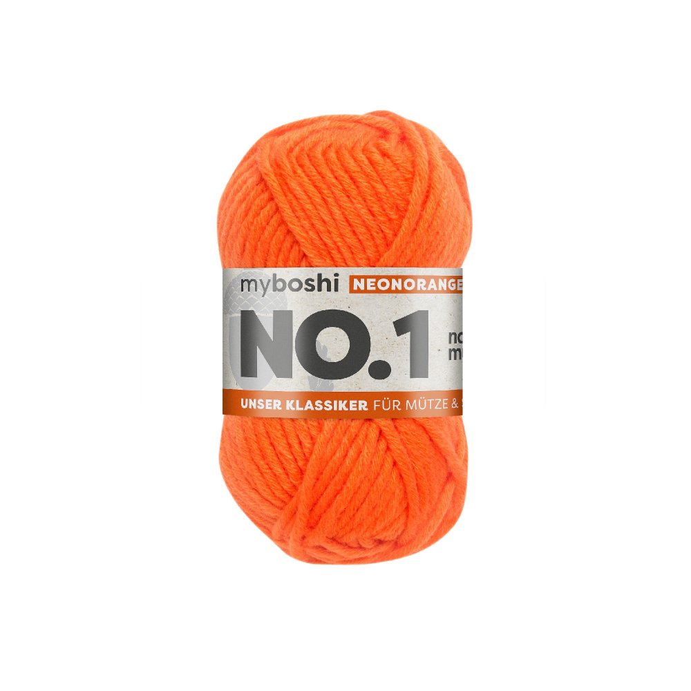 Myboshi No.1 - 50 g - Neon Orange - Myboshi garn, Garn, Strikke, hækle, knytte og væve