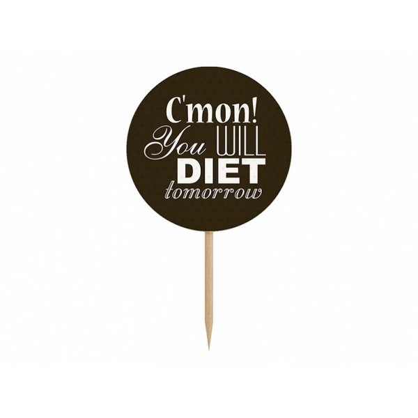 Cupcake toppers - Sweet love 6 st Cupcake toppers - Sweet love 6 st