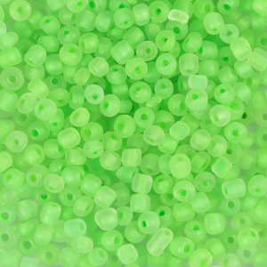Rocaillepärlor matta 3 mm Grön 25 g Rocaillepärlor matta 3 mm Grön 25 g