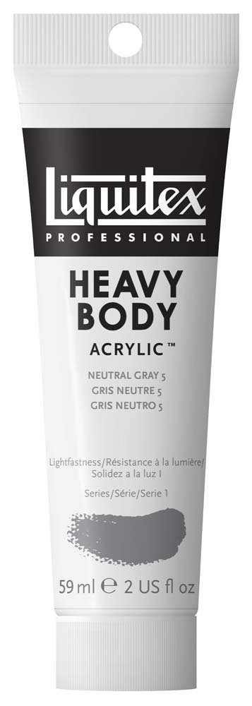 Akrylfärg Heavy Body Liquitex 59 ml - 599 Neutral grey no 5 - Akrylfärger, Konstnärsfärger