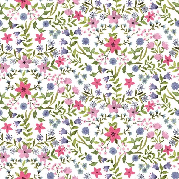 Vaxduk med L�vblom motiv - Multif�rgad