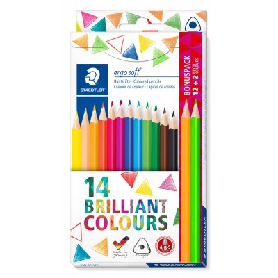Ergo soft fargeblyanter - 14 blyanter