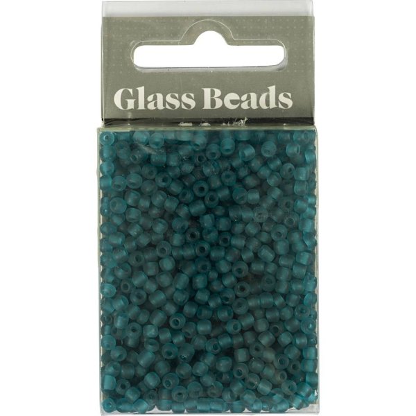 Rocaillepärlor matt frozen 3 mm Turkos 25 g Rocaillepärlor matt frozen 3 mm Turkos 25 g