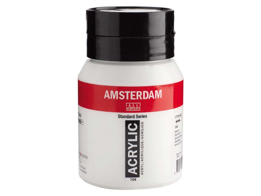 Amsterdam Akrylmaling 500 ml - Zinkhvid - Akrylfarver, Kunstnerfarver