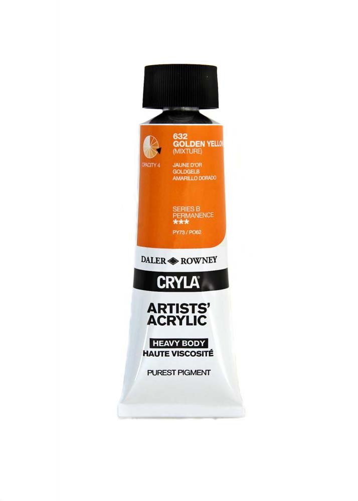 Akrylfärg Cryla 75ml - Golden Yellow - Akrylfärger, Konstnärsfärger