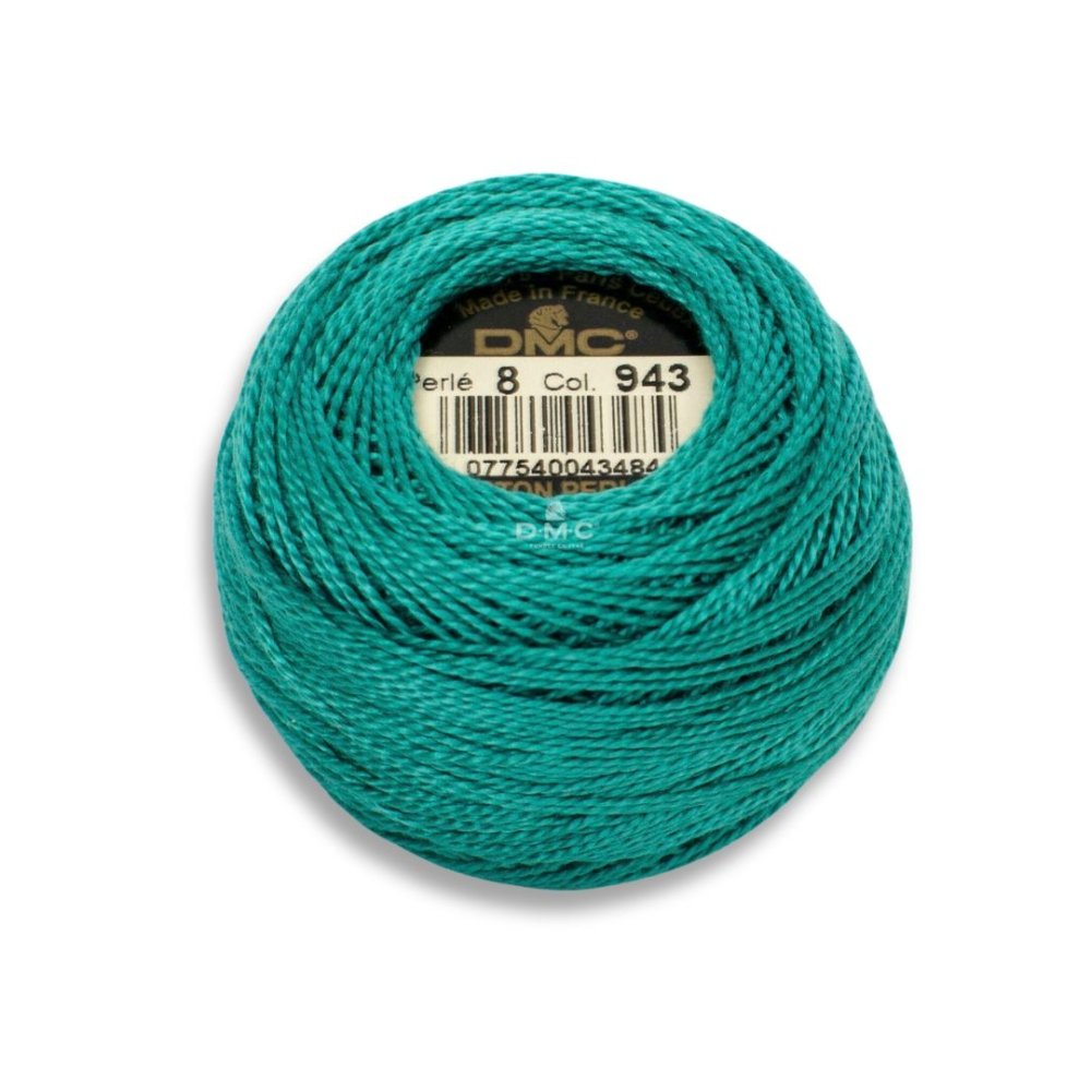 DMC Pearl Cotton Art. 116/8, 943 Medium Aquamarine - Broderigarn, Garn, Sticka & virka