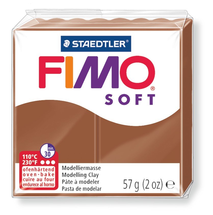 Modell Fimo Soft 57g - Brun - Fimoleire, Modelleire, Håndverk for barn, Hobbymateriale, Håndverk