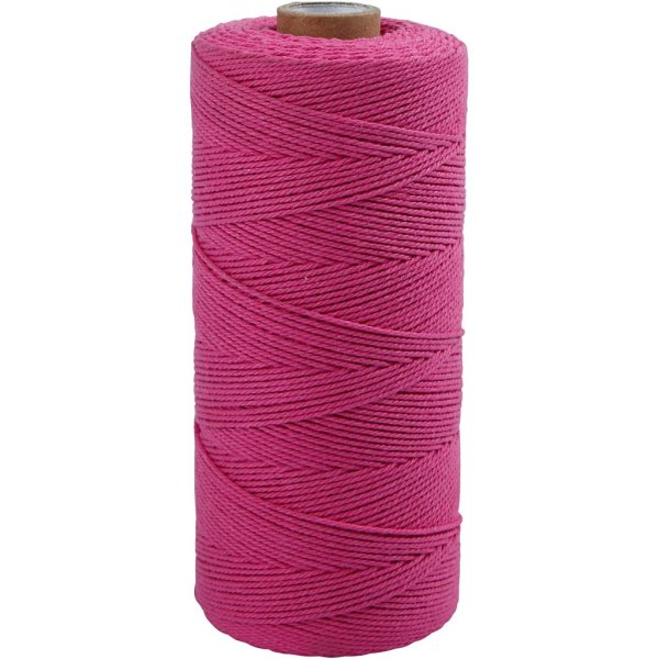 Makramésnor tynd 1 mm 315 m Lyserød Makramésnor tynd 1 mm 315 m Lyserød