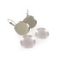 Örhängen med silverinfattning 19,6 mm för cabochon Örhängen med silverinfattning 19,6 mm för cabochon