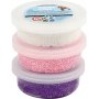 Foam Clay - rosa - lila - vit - glitter,metallic - 3 x 14 g