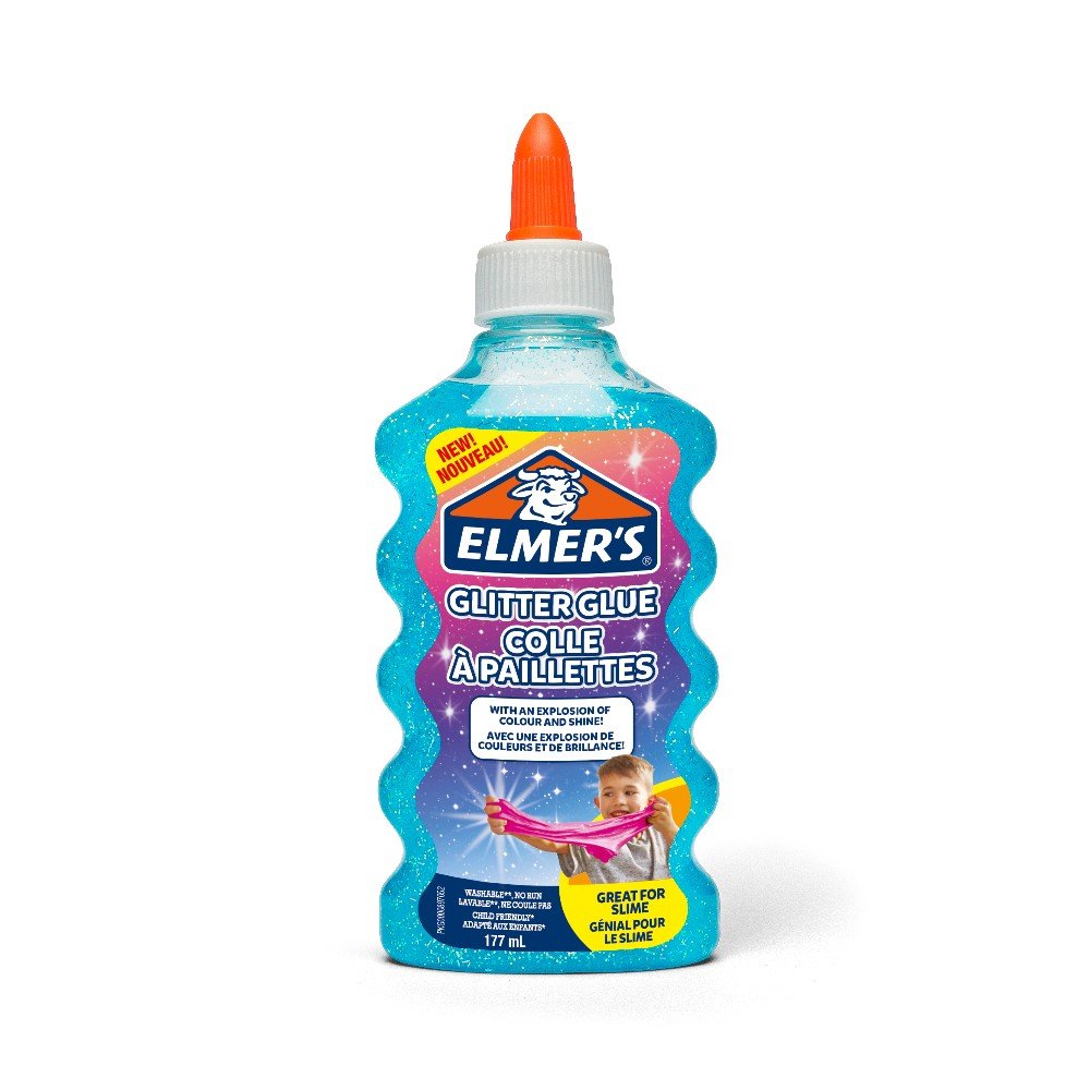 Glitterlim 177ml - Blå - Slime, Hobbyartikler til børn, Hobbymateriale, Håndværk