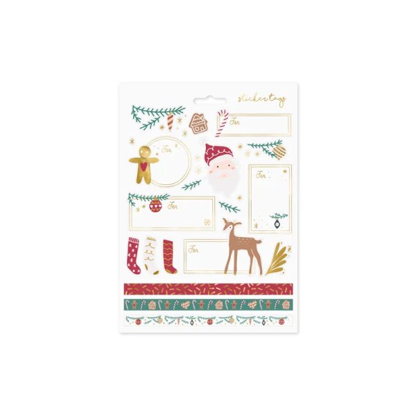 Julstickers Santa 4,5-9 cm mix - 31 stickers Julstickers Santa 4,5-9 cm mix - 31 stickers