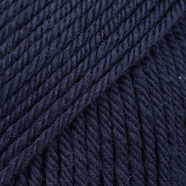 DROPS Daisy Uni Colour garn 50g - Mørk marineblå (38) - DROPS Daisy, Uldgarn, Garn, Strikke, hækle, knytte og væve