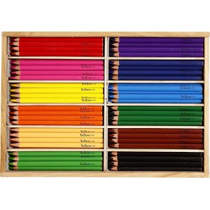 Fargeblyanter - 5 mm - blandede farger - 144 stk
