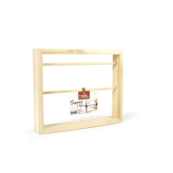Smyckesh�llare i furu med 2 st�nger 30 x 25 cm