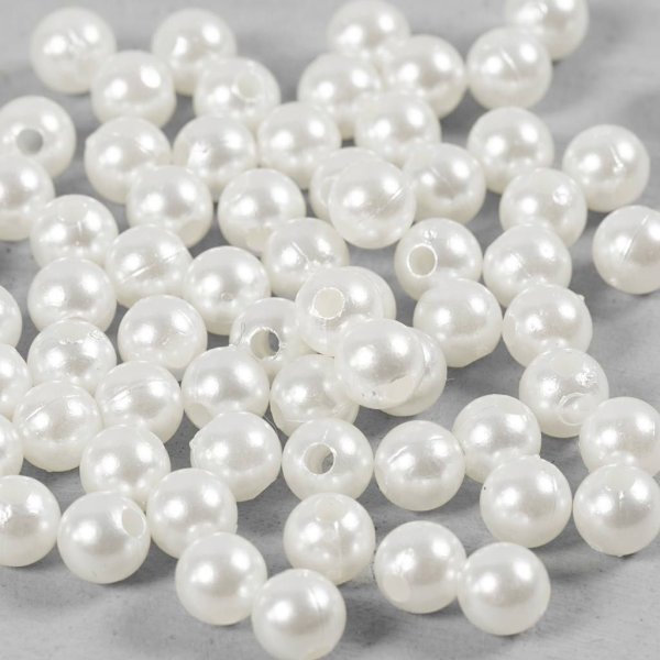 Vaxpärlor pärlemor 6 mm 65 st Vaxpärlor pärlemor 6 mm 65 st