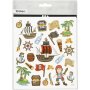 Klisterm�rker Pirater 15x16,5 cm 1 ark