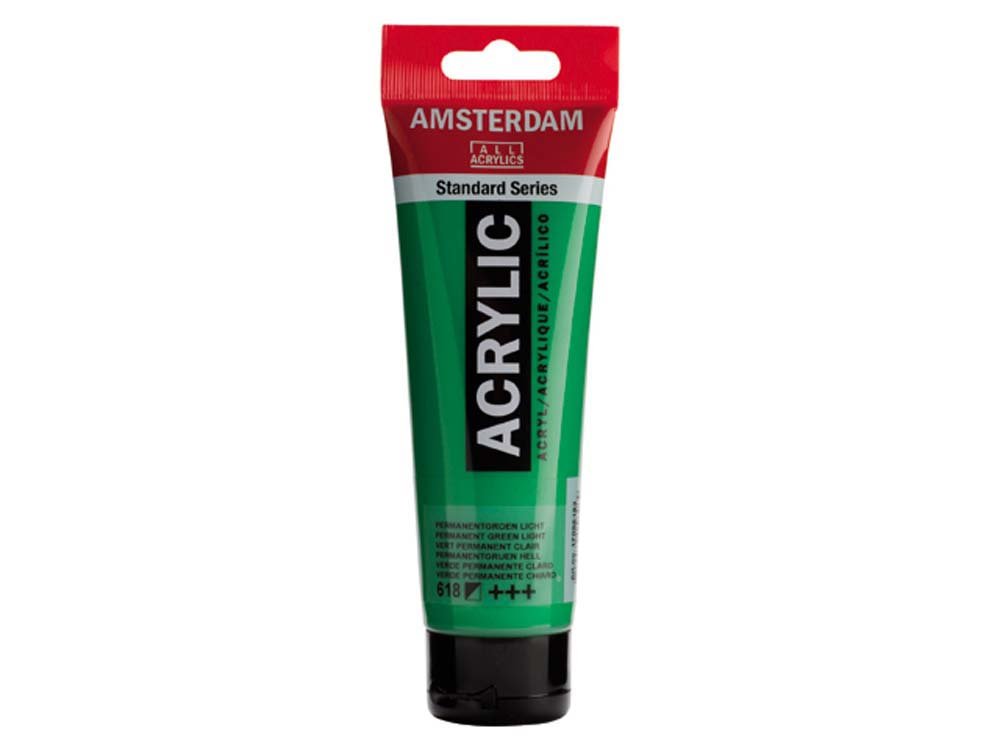 Amsterdam Akrylmaling 120 ml - Permanent Green Light - Akrylfarver, Kunstnerfarver