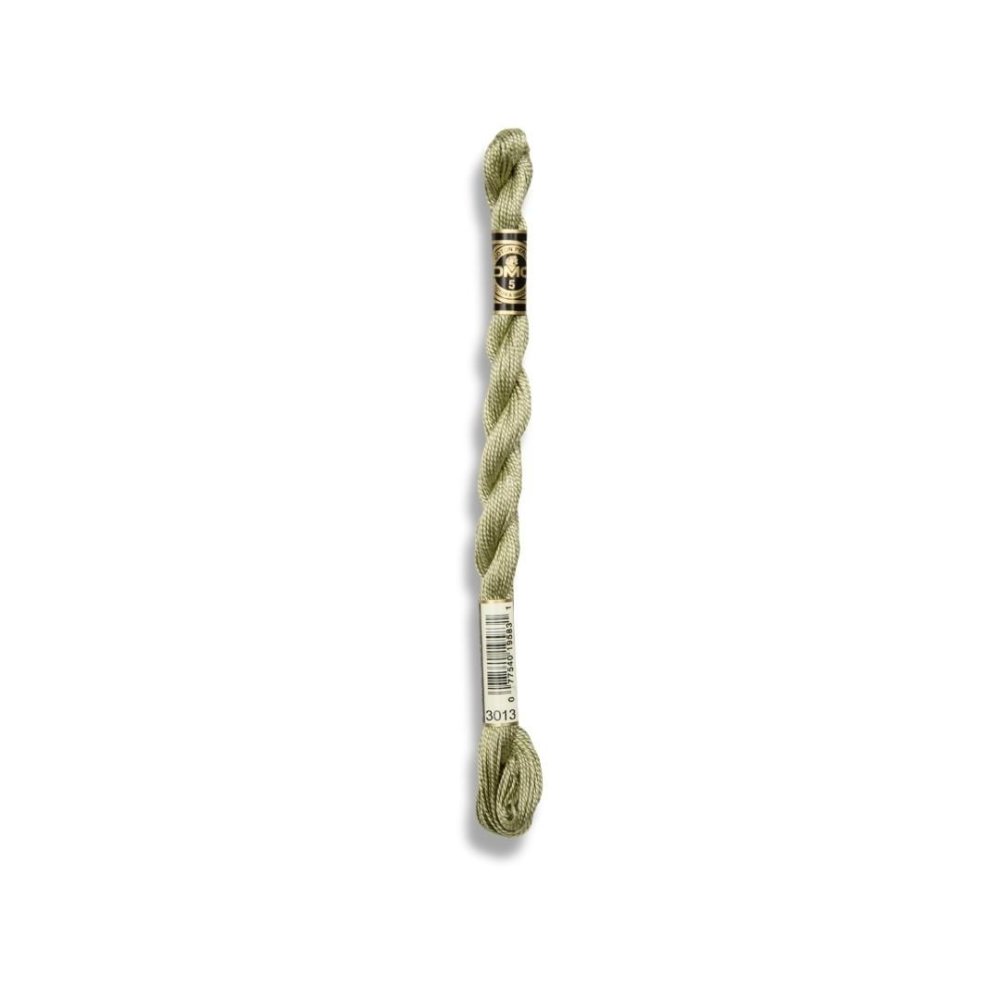 DMC Pearl Cotton Art. 115/5, 3013 Light Khaki Green - Broderigarn, Garn, Sticka & virka