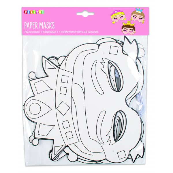 Pappersmasker prinsessor 12 st