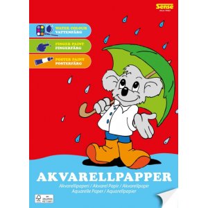 Akvarellblock A4 160 gsm 15 ark - FSC certifierat