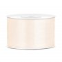 Satinb�nd - 25 m - Lys cremehvid - Bredde: 38 mm