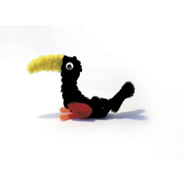 G�r-det-sj�lv-kit med chenille och r�rliga �gon - m�nster djungel