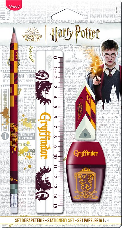 Skolesett - Kartlagt - Gryffindor - Penner, Penner, fargestifter og blekk