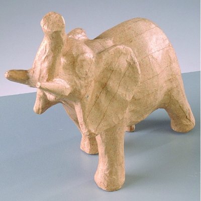 PappArt figur 15 x 6,5 x 15 cm - Elefant