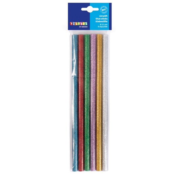 Limstift Glitter - 11mm 6 st