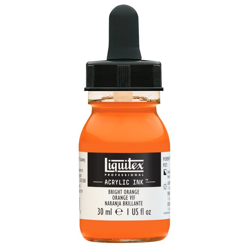Akrylfärg - Liquitex Prof. Ink 30ml - Bright Orange - Akrylfärger, Konstnärsfärger