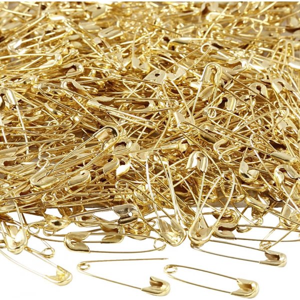 Skerhetsnlar - guld - 500 st
