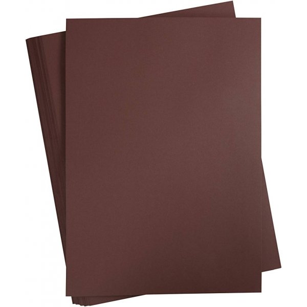Färgad Kartong - mörkbrun - A2 - 180 g - 100 ark Färgad Kartong - mörkbrun - A2 - 180 g - 100 ark