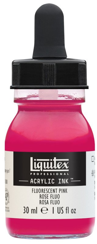 Akrylfärg - Liquitex Prof. Ink 30ml - Fluorescent Pink - Akrylfärger, Konstnärsfärger