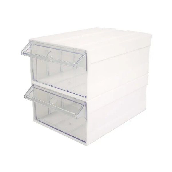 Byggbara Förvaringslådor 2-pack - Transparenta Byggbara Förvaringslådor 2-pack - Transparenta