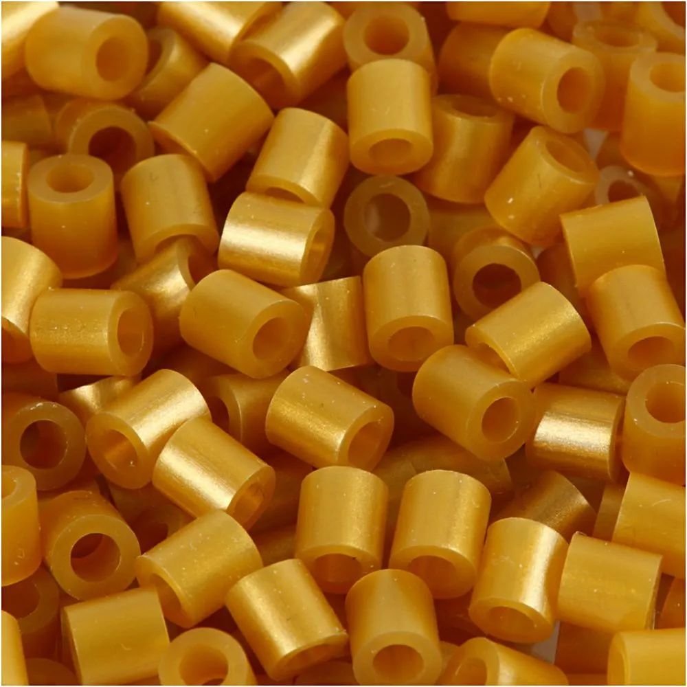 NABBI Tube perler - Guld (32263) - 1100 stk - Rørperler, Perler & perleplader, Håndværk