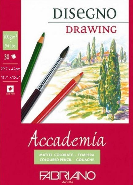 Accademia tegneblokk, 148 x 210 mm - Tegneblokk, Blokk